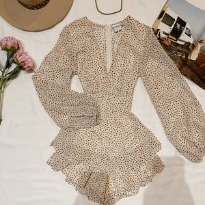STRING OF LOVE ROMPER BEIGE